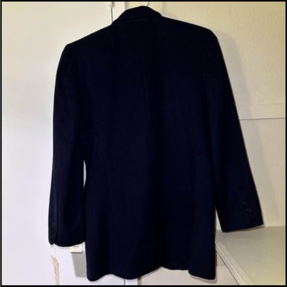 Women's Navy Blue Charter Club Coat (100% Cashmere) - Picture 3 of 7
